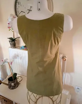 Vestido Vintage Khaki y Morado