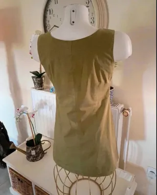 Vestido Vintage Khaki y Morado