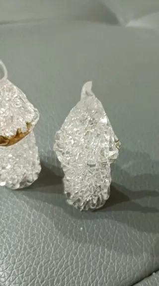 Coppia piccolissime casette in vetro di Murano