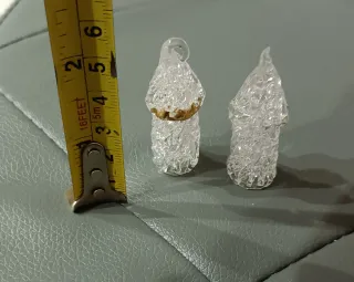 Coppia piccolissime casette in vetro di Murano