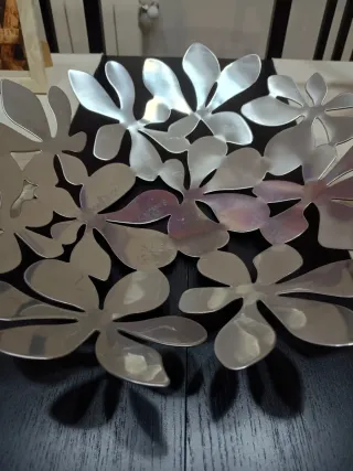 Centro de mesa plateado