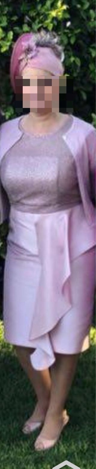 Vestido de fiesta rosa. Talla 46