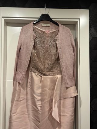 Vestido de fiesta rosa. Talla 46