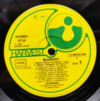 LP 1982 🇪🇺 SCORPIONS - BLACKOUT LP