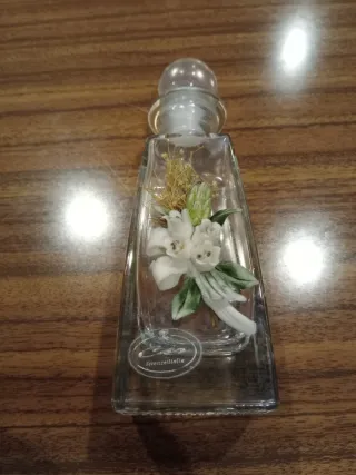 Frasco Decorativo Cristal Flores Secas