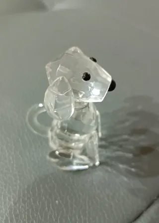 Statuina Cagnolino in vetro cristallo