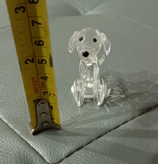 Statuina Cagnolino in vetro cristallo