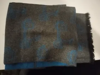 Bufanda/Pañuelo Turquesa y Gris