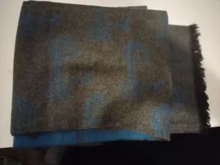 Bufanda/Pañuelo Turquesa y Gris