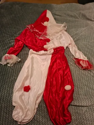 Disfraz Arlequín Rojo y Blanco