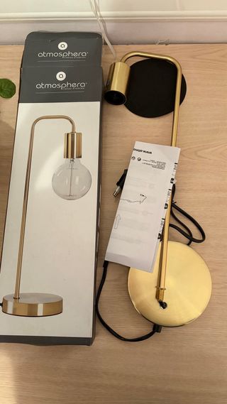 Lámpara de mesa Atmosphera dorada