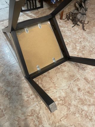 Silla de comedor Ikea beige y marrón,ñ.