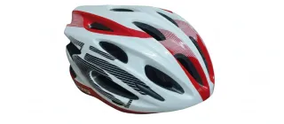 Casco Bicicleta GES Blanco y Rojo