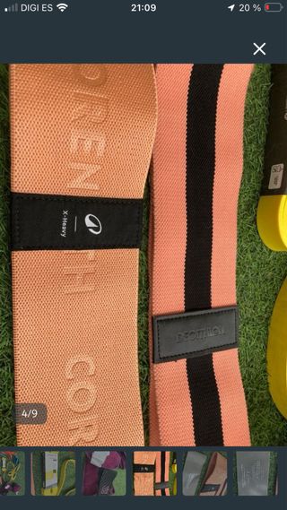 Lote bandas y pesas arrastre