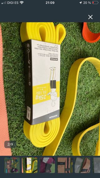 Lote bandas y pesas arrastre