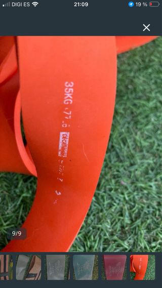 Lote bandas y pesas arrastre