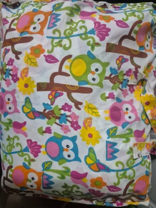 2 Colchas Cama 90 Reversibles Búhos, con fundas