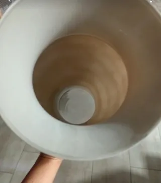 Vaso in vetro soffiato decorato