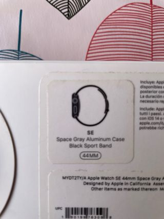 Apple Watch SE 1ª Gen Gris Espacial