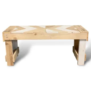 Banco madera reciclada espiga