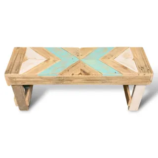 Banco madera reciclada espiga