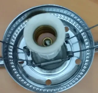 Lámpara colgante  niquelada y cristal