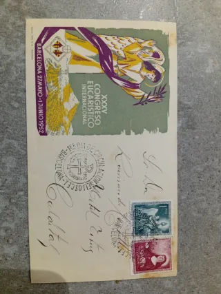 Lote 3 sobres XXXV Congreso Eucarístico Barcelona