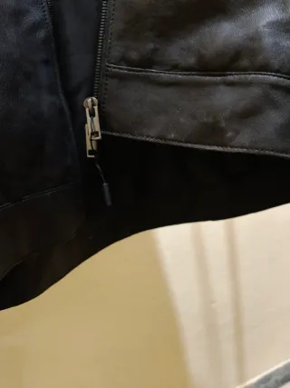 Chaqueta Piel Massimo Dutti Negra Nueva