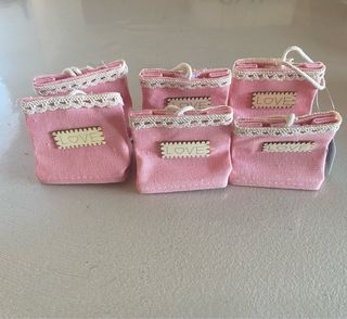 Sacchetti bomboniere tessuto e juta 18 pezzi