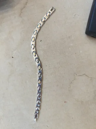 Pulsera eslabones inox y oro