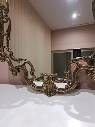 Espejo de pared dorado barroco