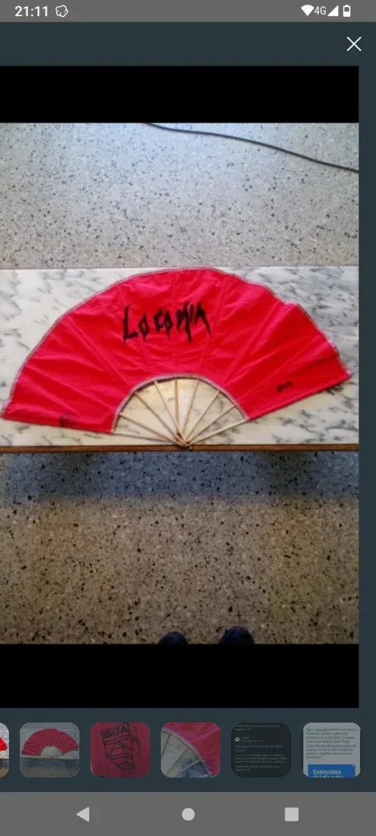 Solo en marzo Abanico Locomia Rojo