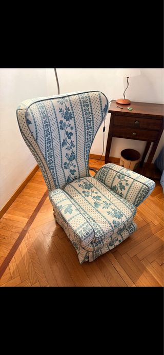 Poltrona decorativa tessuto floreale