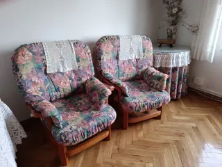2 Sillones florales de tela
