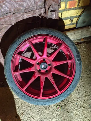 Llanta JR11 5x100 Rojas 18 pulgadas ET35 - 8.5