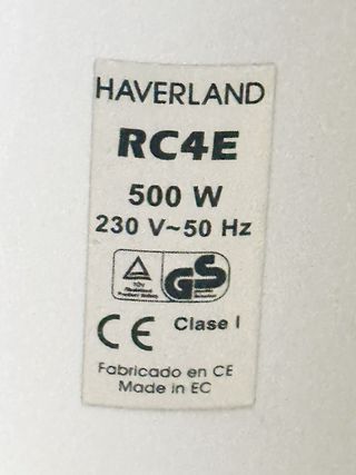 Calefactor eléctrico blanco de 500 W /220V