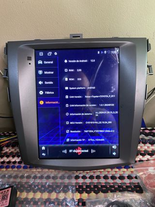 Pantalla Android 9.7”Vertical LHD Toyota Corola