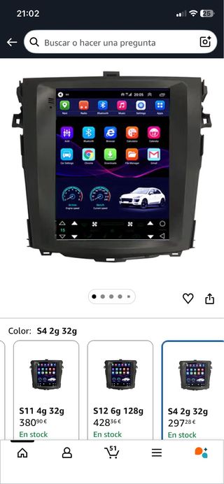 Pantalla Android 9.7”Vertical LHD Toyota Corola