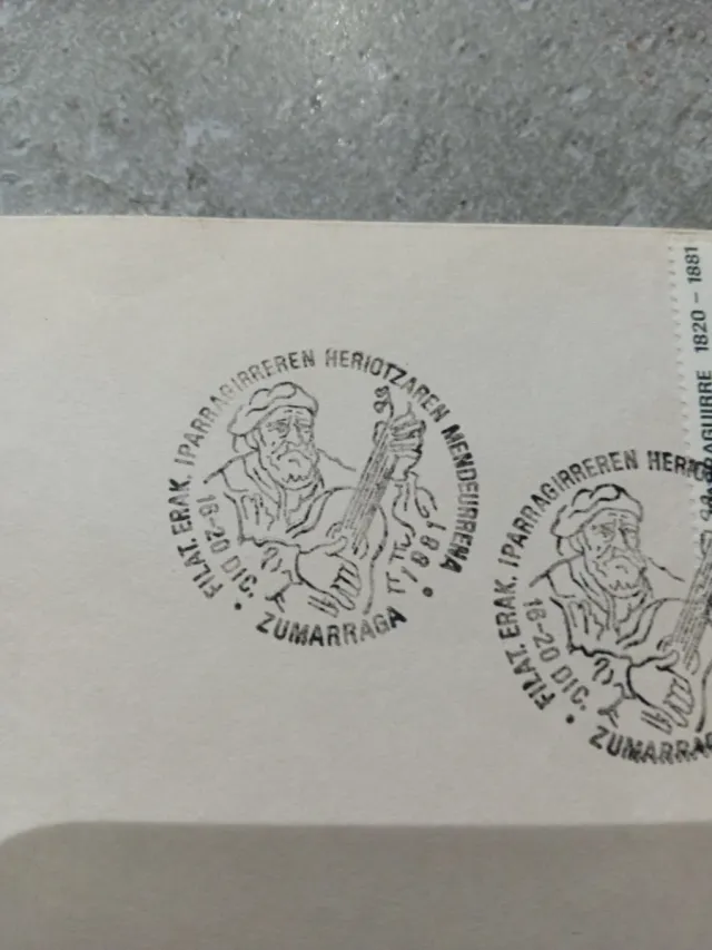 Lote 3 sobres exposición José María Iparraguirre