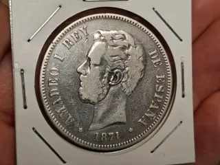 Monedas de Plata España 1870 y 1871