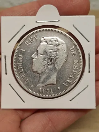 Monedas de Plata España 1870 y 1871