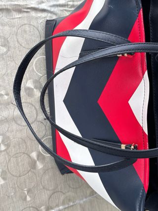 Bolso Tommy Hilfiger Rayas Azul Rojo Blanco