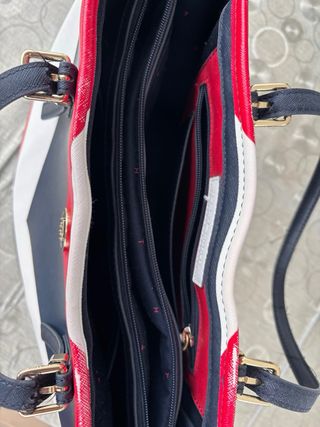 Bolso Tommy Hilfiger Rayas Azul Rojo Blanco