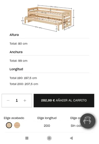 Cama nido Lore Muebles Lufe madera