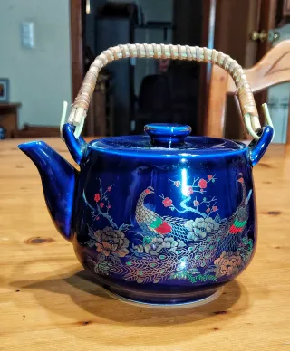 Juego de té chino porcelana azul