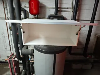 Mueble alto cocina blanco y plateado 90x39x35'5