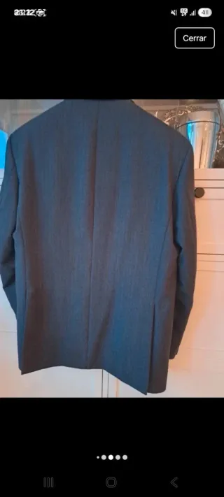 Traje de caballero gris espiga