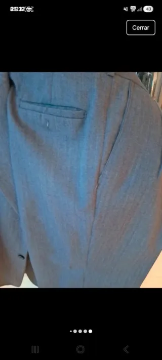 Traje de caballero gris espiga