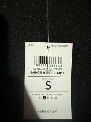 Vestito monospalla Calliope nero taglia S