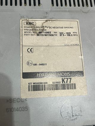 Radio original kia Rio